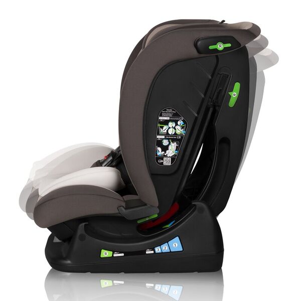 Scaun auto, Lionelo, Aart i-Size, Cu spatar inclinabil in 4 pozitii, Cu tetiera reglabila in 13 pozitii, 0-36 Kg, 40-150 cm, Cu centura siguranta in 3 puncte, Conform cu ECE R129/03, Bej, Culoare: Bej