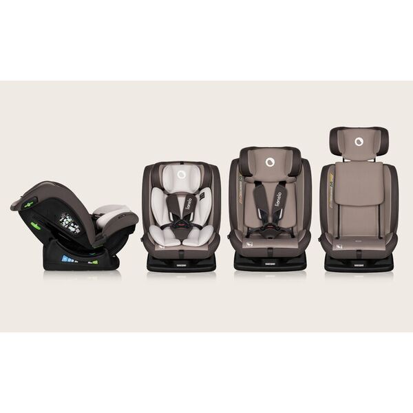 Scaun auto, Lionelo, Aart i-Size, Cu spatar inclinabil in 4 pozitii, Cu tetiera reglabila in 13 pozitii, 0-36 Kg, 40-150 cm, Cu centura siguranta in 3 puncte, Conform cu ECE R129/03, Bej, Culoare: Bej