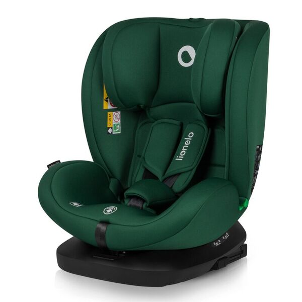 Scaun auto, Lionelo, Bastiaan i-Size, 4 in 1, Protectie laterala, Cu spatar inclinabil in 4 pozitii, Cu tetiera reglabila in 7 pozitii, Rotire 360 grade, Top Tether, 0-36 Kg, 40-150 cm, Cu Isofix, Conform cu ECE R129/03, Verde, Culoare: Verde