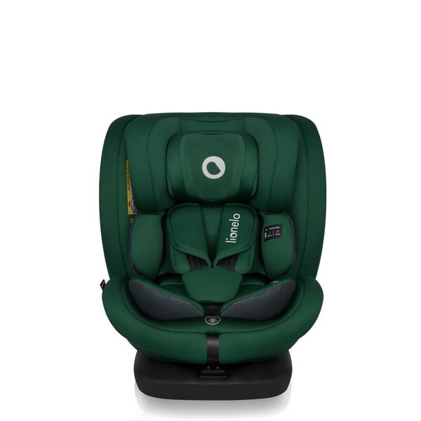 Scaun auto, Lionelo, Bastiaan i-Size, 4 in 1, Protectie laterala, Cu spatar inclinabil in 4 pozitii, Cu tetiera reglabila in 7 pozitii, Rotire 360 grade, Top Tether, 0-36 Kg, 40-150 cm, Cu Isofix, Conform cu ECE R129/03, Verde, Culoare: Verde