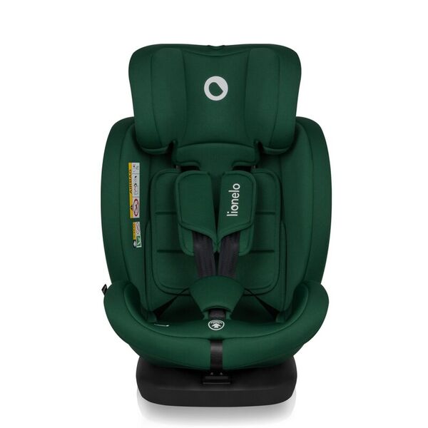 Scaun auto, Lionelo, Bastiaan i-Size, 4 in 1, Protectie laterala, Cu spatar inclinabil in 4 pozitii, Cu tetiera reglabila in 7 pozitii, Rotire 360 grade, Top Tether, 0-36 Kg, 40-150 cm, Cu Isofix, Conform cu ECE R129/03, Verde, Culoare: Verde