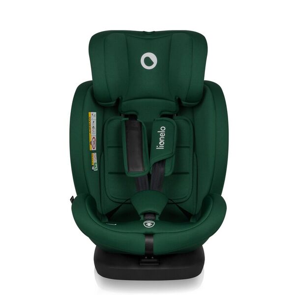 Scaun auto, Lionelo, Bastiaan i-Size, 4 in 1, Protectie laterala, Cu spatar inclinabil in 4 pozitii, Cu tetiera reglabila in 7 pozitii, Rotire 360 grade, Top Tether, 0-36 Kg, 40-150 cm, Cu Isofix, Conform cu ECE R129/03, Verde, Culoare: Verde