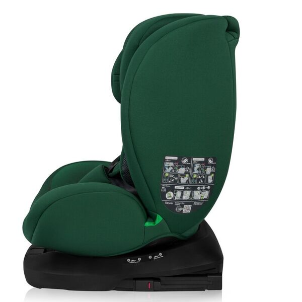 Scaun auto, Lionelo, Bastiaan i-Size, 4 in 1, Protectie laterala, Cu spatar inclinabil in 4 pozitii, Cu tetiera reglabila in 7 pozitii, Rotire 360 grade, Top Tether, 0-36 Kg, 40-150 cm, Cu Isofix, Conform cu ECE R129/03, Verde, Culoare: Verde