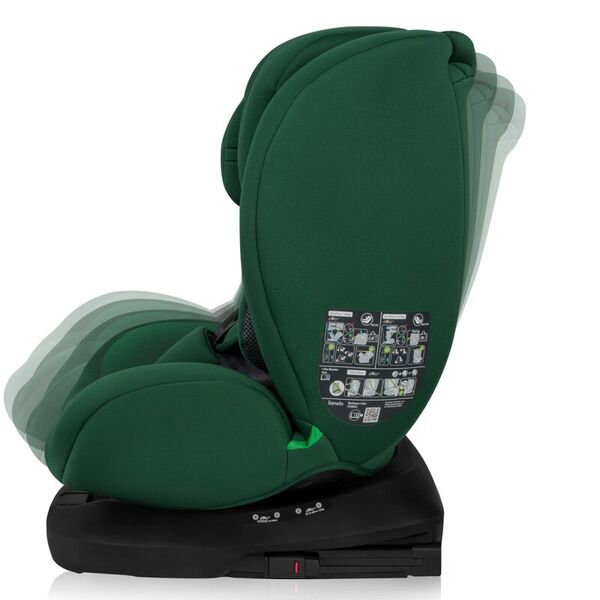 Scaun auto, Lionelo, Bastiaan i-Size, 4 in 1, Protectie laterala, Cu spatar inclinabil in 4 pozitii, Cu tetiera reglabila in 7 pozitii, Rotire 360 grade, Top Tether, 0-36 Kg, 40-150 cm, Cu Isofix, Conform cu ECE R129/03, Verde, Culoare: Verde