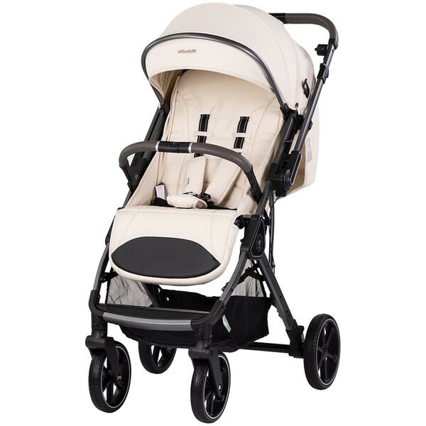 Carucior sport Chipolino Omnia cu maner reversibil cashmere, Culoare: Crem