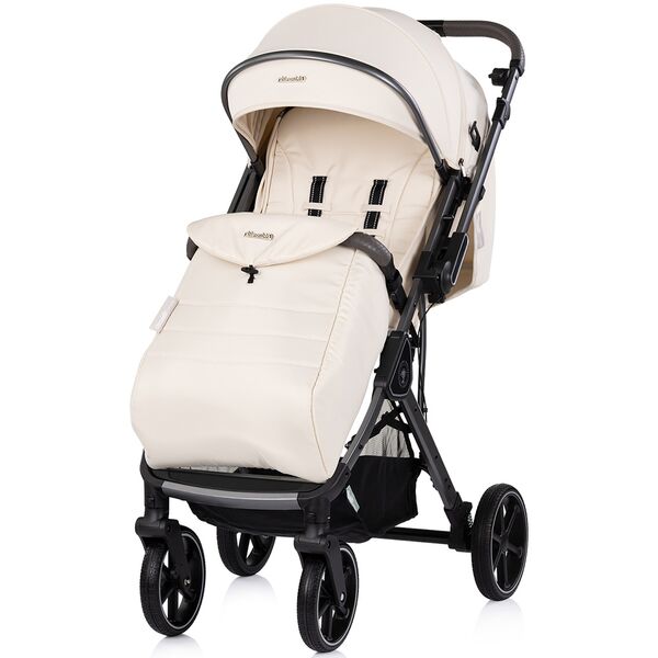 Carucior sport Chipolino Omnia cu maner reversibil cashmere, Culoare: Crem