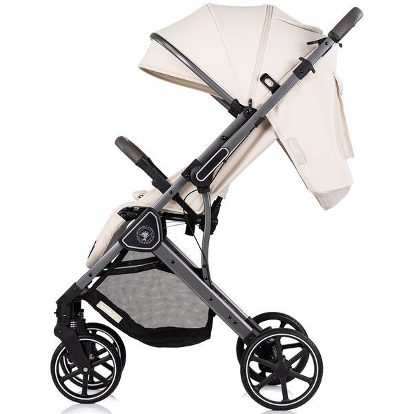 Carucior sport Chipolino Omnia cu maner reversibil cashmere, Culoare: Crem