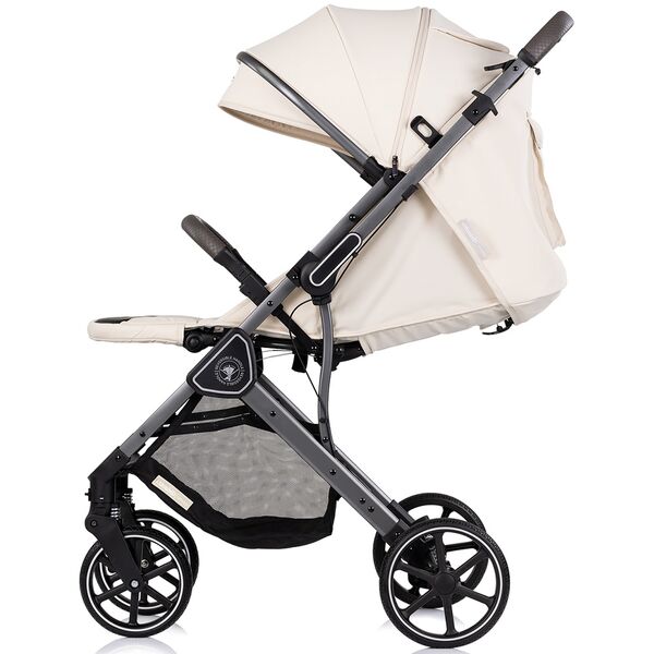 Carucior sport Chipolino Omnia cu maner reversibil cashmere, Culoare: Crem