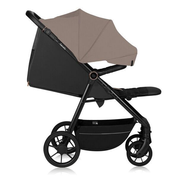 Carucior sport, Lionelo, Mira, Maner reglabil in 5 pozitii, Spatar si suport de picioare reglabile, Plasa de tantari si suport biberon incluse, Pana la 22 kg, 6 luni+, Conform cu EN1888-1, EN1888-2, Testare SGS, Bej, Culoare: Bej