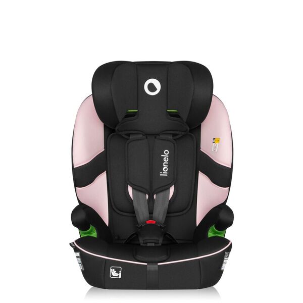 Scaun auto i-Size, Lionelo, Billy , 76 - 150 cm, 1/2/3, Isofix + top tether, Tetiera reglabila in 10 pozitii, Insertie ergonomica, Tapiterie lavabila, Testat la impact, Baza lata, Conform cu R129, Roz, Culoare: Roz