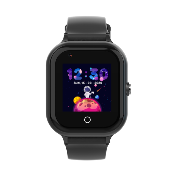 Ceas smartwatch GPS copii Wonlex KT24, Negru, Culoare: Negru