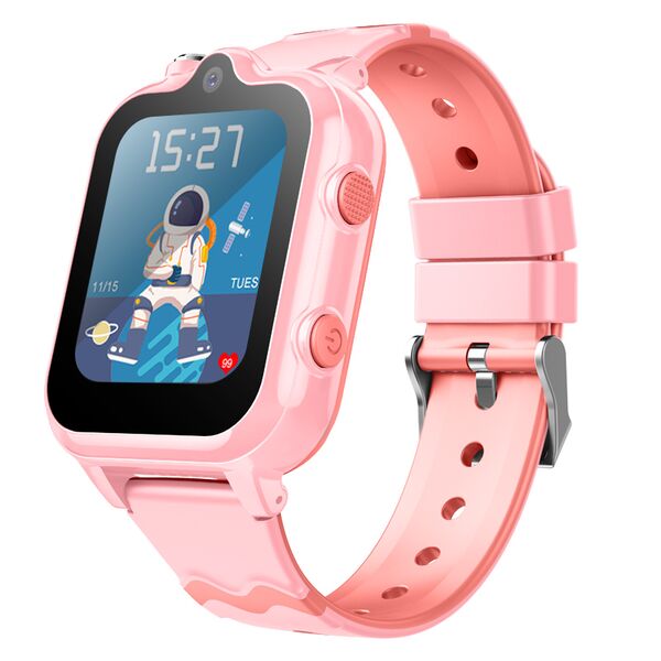 Ceas smartwatch GPS copii Wonlex KT18, Roz, Culoare: Roz