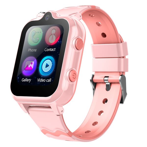 Ceas smartwatch GPS copii Wonlex KT18, Roz, Culoare: Roz