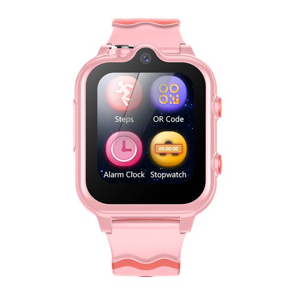 Ceas smartwatch GPS copii Wonlex KT18, Roz, Culoare: Roz