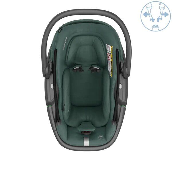 Cos Auto I-Size Maxi-Cosi Coral 360 Black Shell ESSENTIAL GREEN, Culoare: Verde
