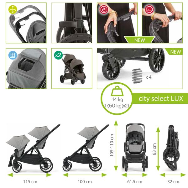 Carucior City Select Lux Taupe, Culoare: Taupe