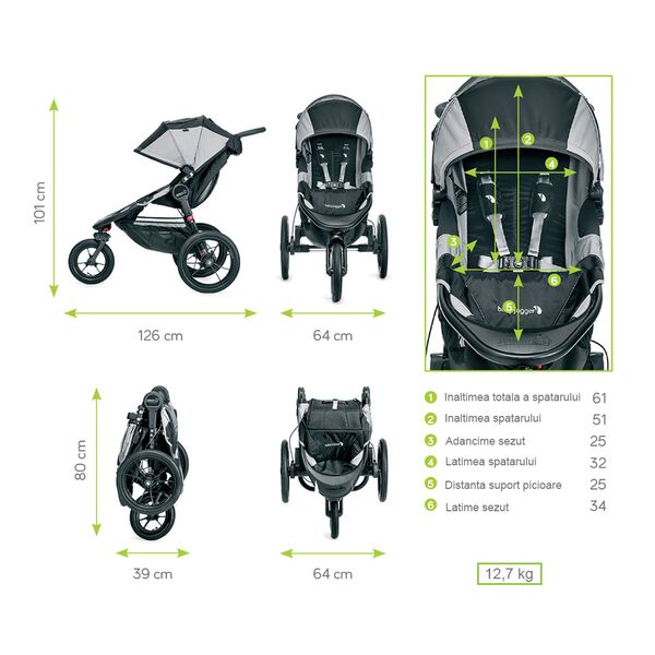 Carucior Summit X3 Black/Gray