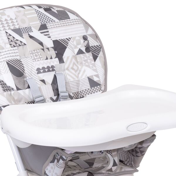 Scaun de masa Graco Snack N Stow Patchwork Grey, Culoare: Patchwork Grey