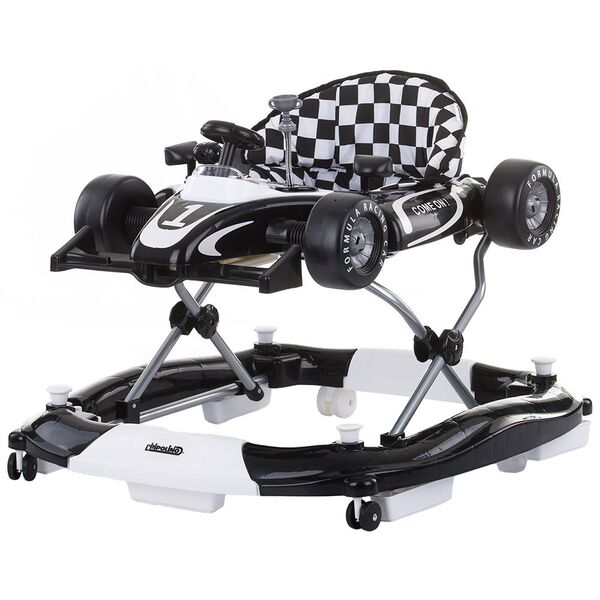 Premergator Chipolino Racer 4 in 1 black white, Culoare: Alb / Negru