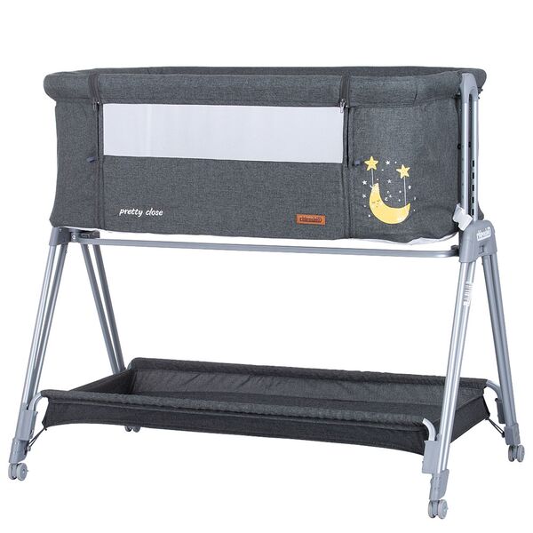 Patut Co-Sleeper Chipolino Pretty Close anthracite, Culoare: Gri