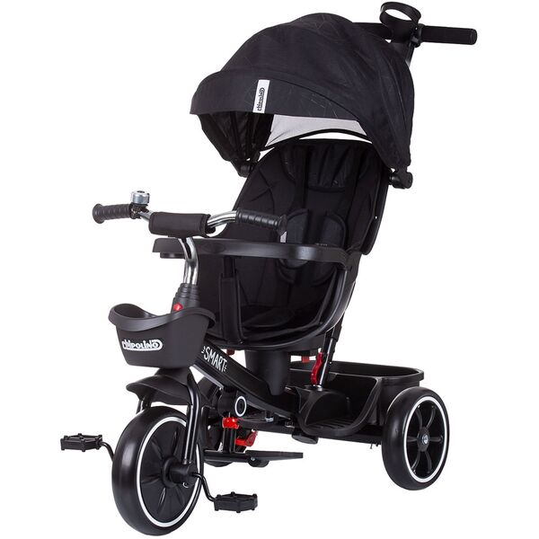 Tricicleta Chipolino Smart cu sezut reversibil raven, Culoare: Negru