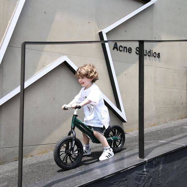 Balance bike QPlay Racer Verde, Culoare: Verde