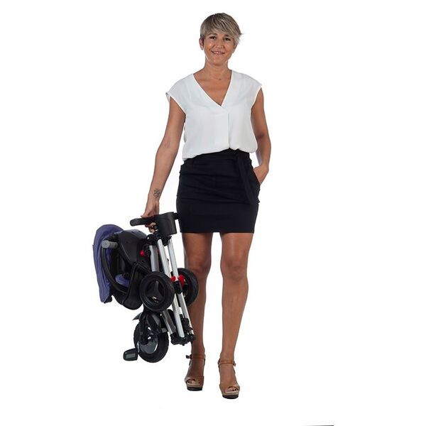 Tricicleta ultrapliabila Qplay Nova Rubber albastru inchis, Culoare: Albastru Inchis