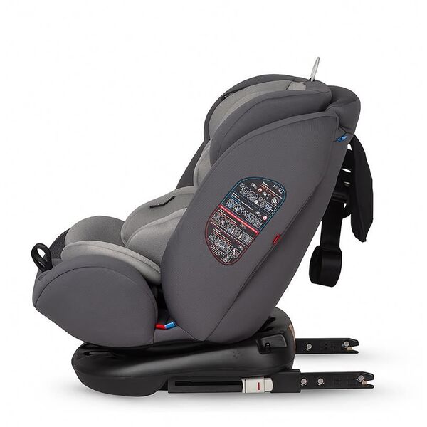 Scaun auto rotativ cu isofix grupa 0-36 kg Coccolle Nova Moonlit Grey, Culoare: Gri