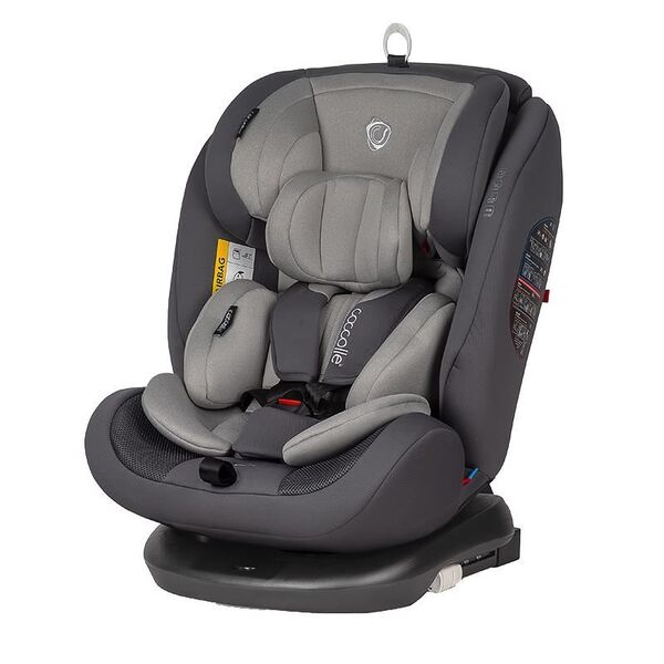 Scaun auto rotativ cu isofix grupa 0-36 kg Coccolle Nova Moonlit Grey, Culoare: Gri