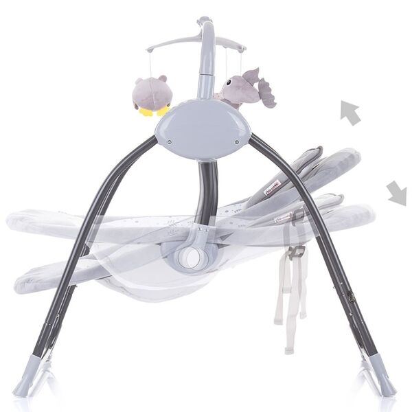 Leagan electric Chipolino Hug mist, Culoare: Gri