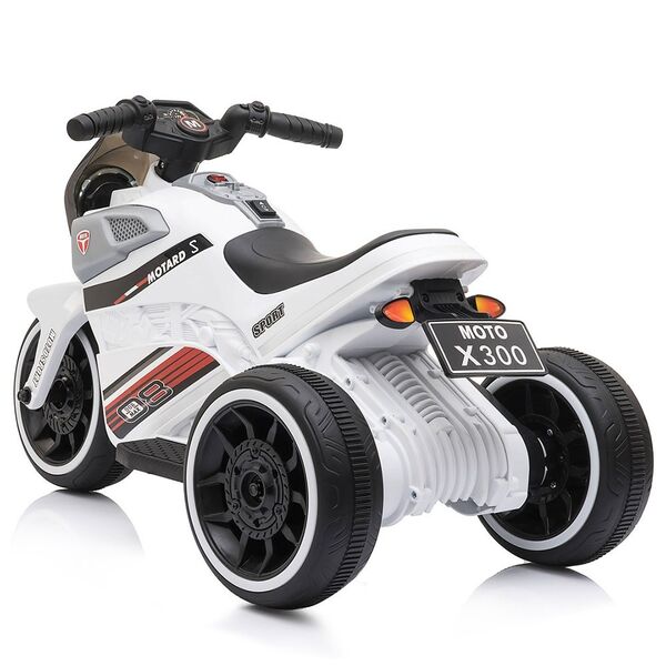 Motocicleta electrica Chipolino Sport Max white, Culoare: Alb