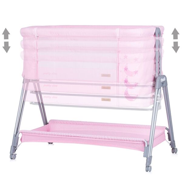 Patut Co-Sleeper Chipolino Pretty Close blush, Culoare: Roz