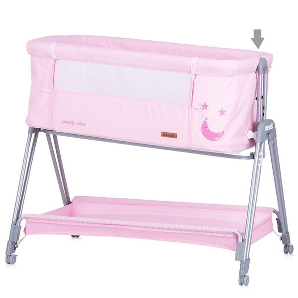 Patut Co-Sleeper Chipolino Pretty Close blush, Culoare: Roz