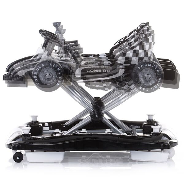 Premergator Chipolino Racer 4 in 1 black white, Culoare: Alb / Negru