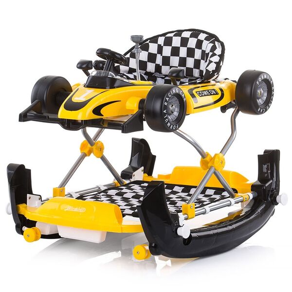 Premergator Chipolino Racer 4 in 1 yellow, Culoare: Galben
