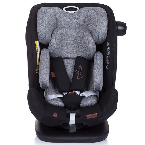Scaun auto Chipolino My Size 0-36 kg I-Size 40-150 cm platinum cu sistem Isofix, Culoare: Gri/Negru