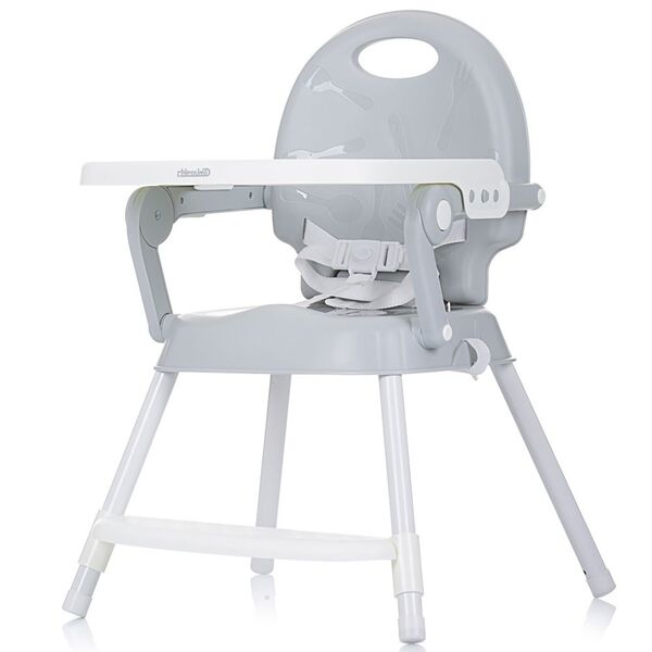 Scaun de masa Chipolino Bonbon 3 in 1 glacier, Culoare: Gri deschis