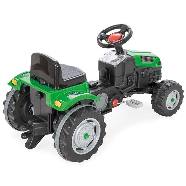 Tractor cu pedale Pilsan Active 07-314 green, Culoare: Verde