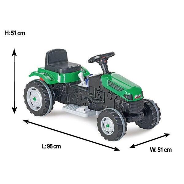 Tractor electric Pilsan Active 05-116 green, Culoare: Verde