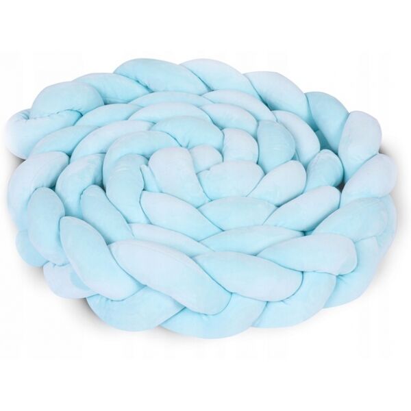 Protectie laterala pentru patut, impletita, 3 M, Ricokids 722111 - Albastru