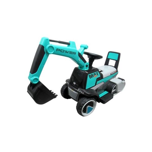 Excavator electric pe baterie cu muzica si lumini LED C3 R-Sport - Albastru