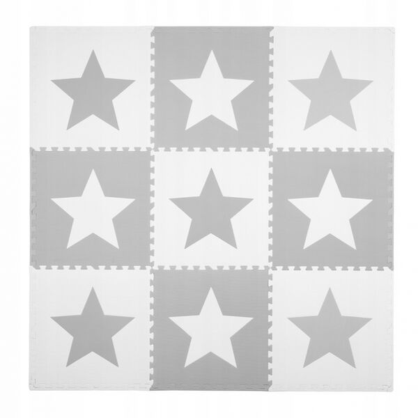 Salteluta de joaca 180 X 180 cm Ricokids 7502 - Gri cu stele