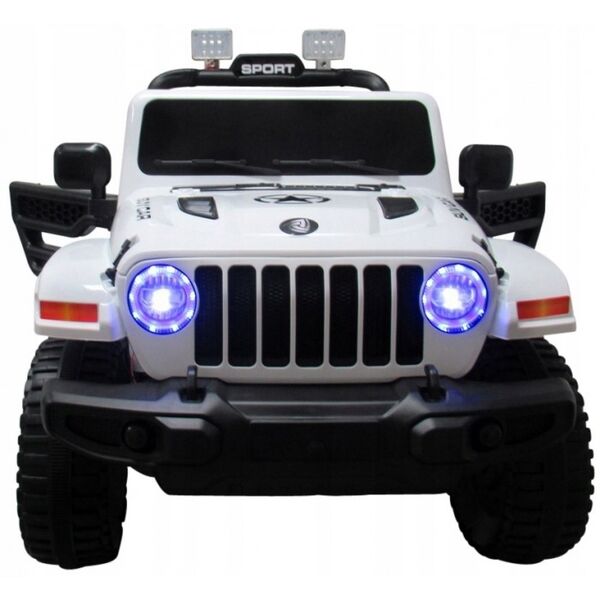 Masinuta electrica cu telecomanda cu baterii si functie de balansare Jeep X10 TS-159 R-Sport - Alb