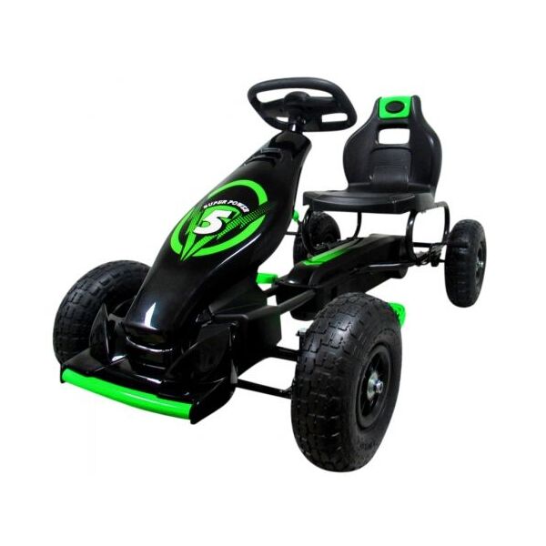 Kart cu pedale Gokart, 4-10 ani, roti gonflabile, G8 R-Sport - Verde