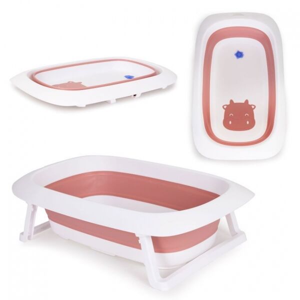 Cadita de baie cu dop de scurgere Ecotoys HA-B31 - Roz