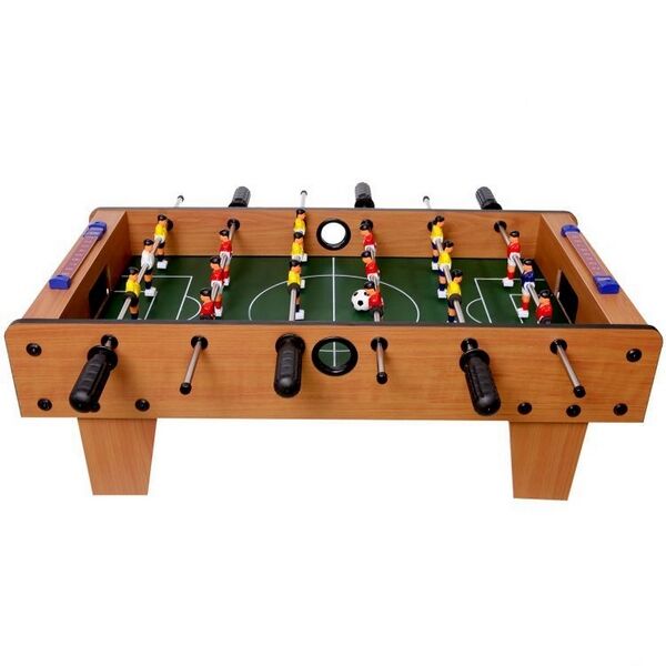 Masa de fotbal din lemn Ecotoys 70 x 36 x 24 cm - Nature