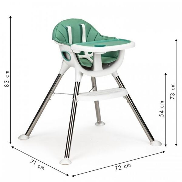 Scaun de masa Ecotoys DBC02 - Verde