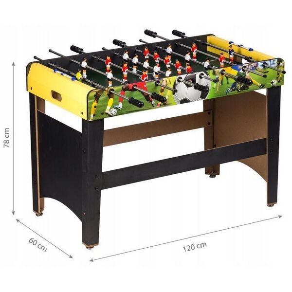 Masa de fotbal din lemn 60 x 120 x 78 cm Ecotoys XXL - Verde