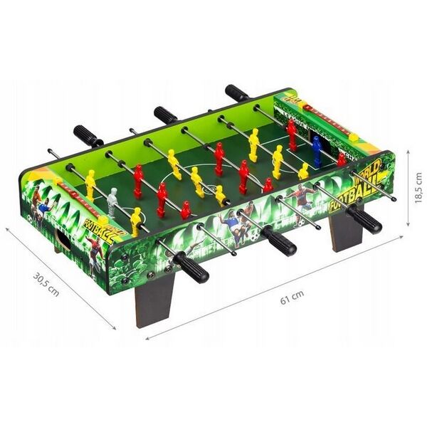 Masa de fotbal din lemn 61 x 30 5 cm x 18 5 cm Ecotoys - Verde