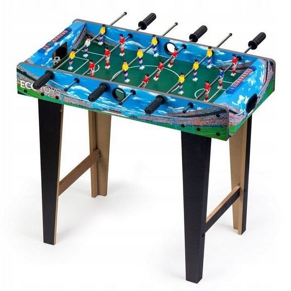Masa De Fotbal Din Lemn Ecotoys 69 x 36 x 62cm - Albastru